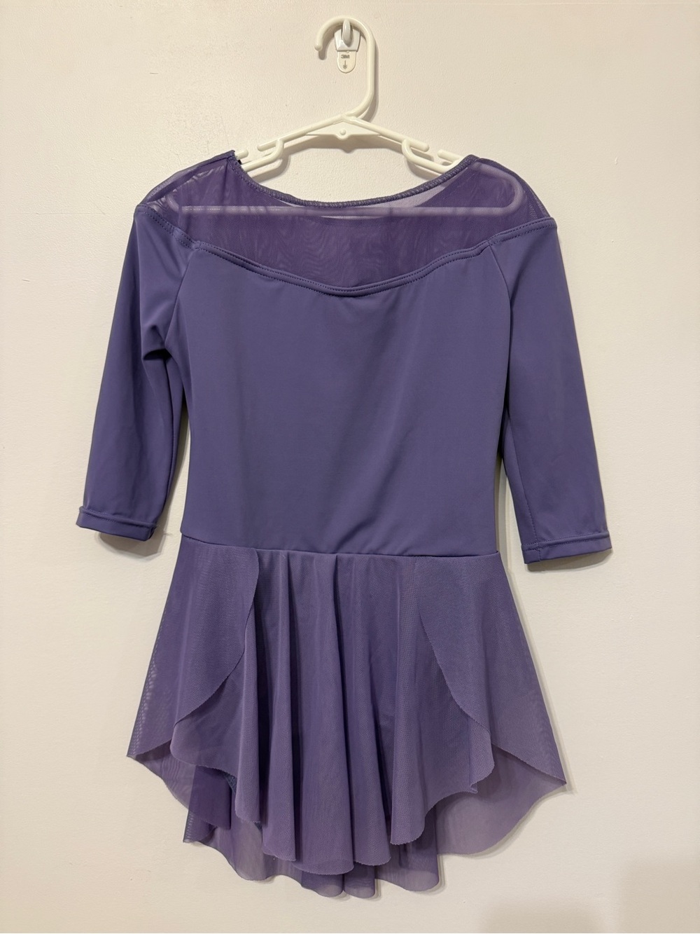 Balera Girls' Medium 10-12 Purple Ballet Dance Leotard with Attached Skirt